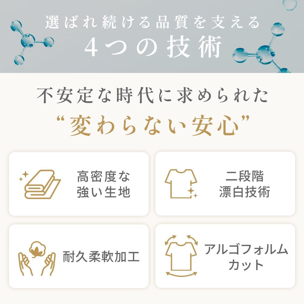 Detalle de グンゼ 快適工房 KW3061 レディーススラックス下 綿100%・抗菌防臭加工・日本製