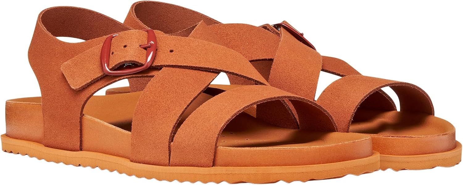 Detalle de Geox D Sandybett B – Sandali Piatti Donna, traspiranti e Versatili