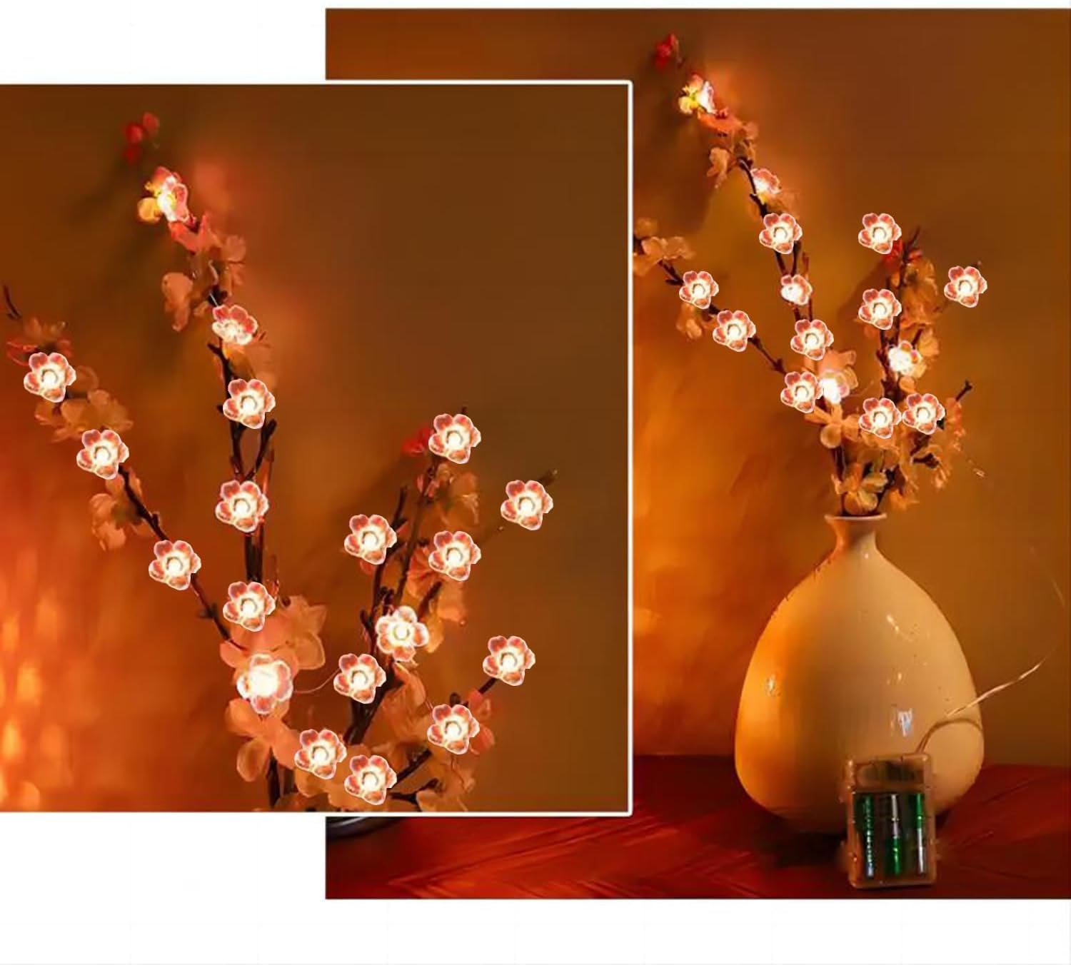 Thumbnail 4 de Auting LED Kirschblüten Lichterkette Deko 2M – 20 LEDs, Timer, batteriebetrieben