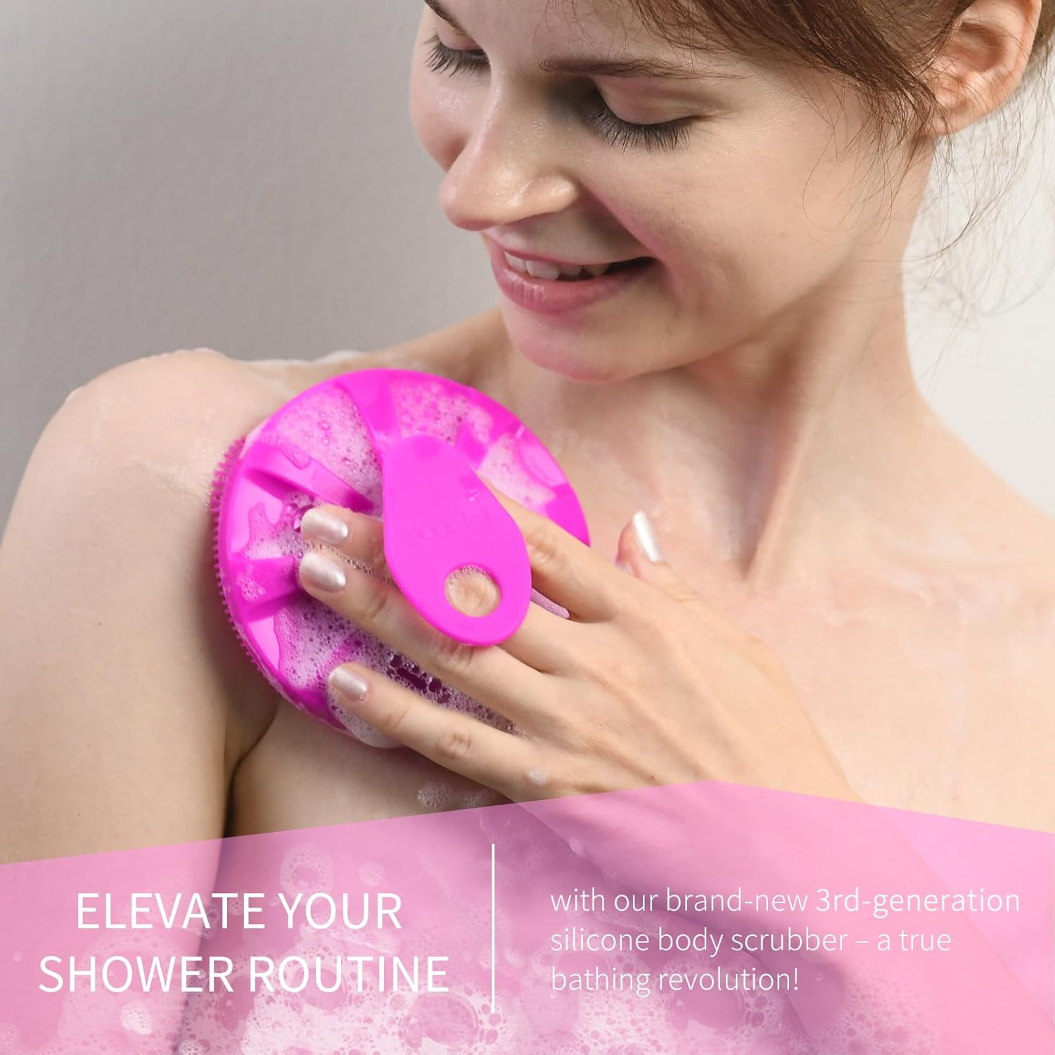 Detalle de BEAUTAIL Upgrade 3rd Gen Silicone Body Scrubber 2-pack
