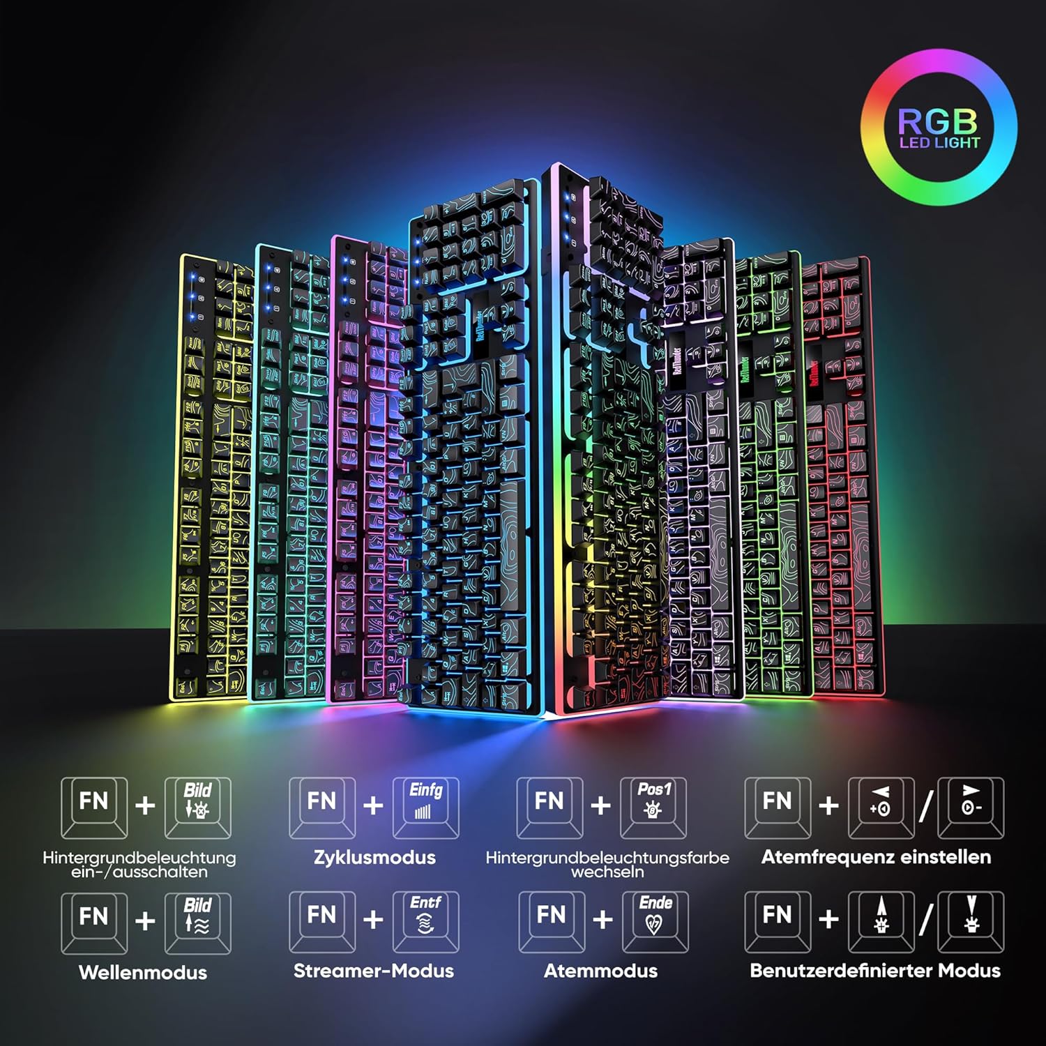 Thumbnail 2 de RedThunder K10 Gaming Tastatur und Maus Set 7200 DPI