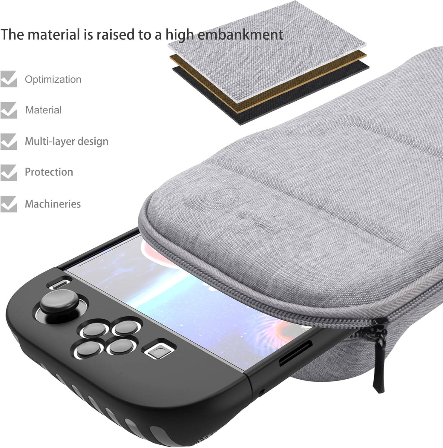 Thumbnail 6 de Lemxiee Tasche für Nintendo Switch 2 – harte Tragetasche mit Schutzfolien (2 Stück)