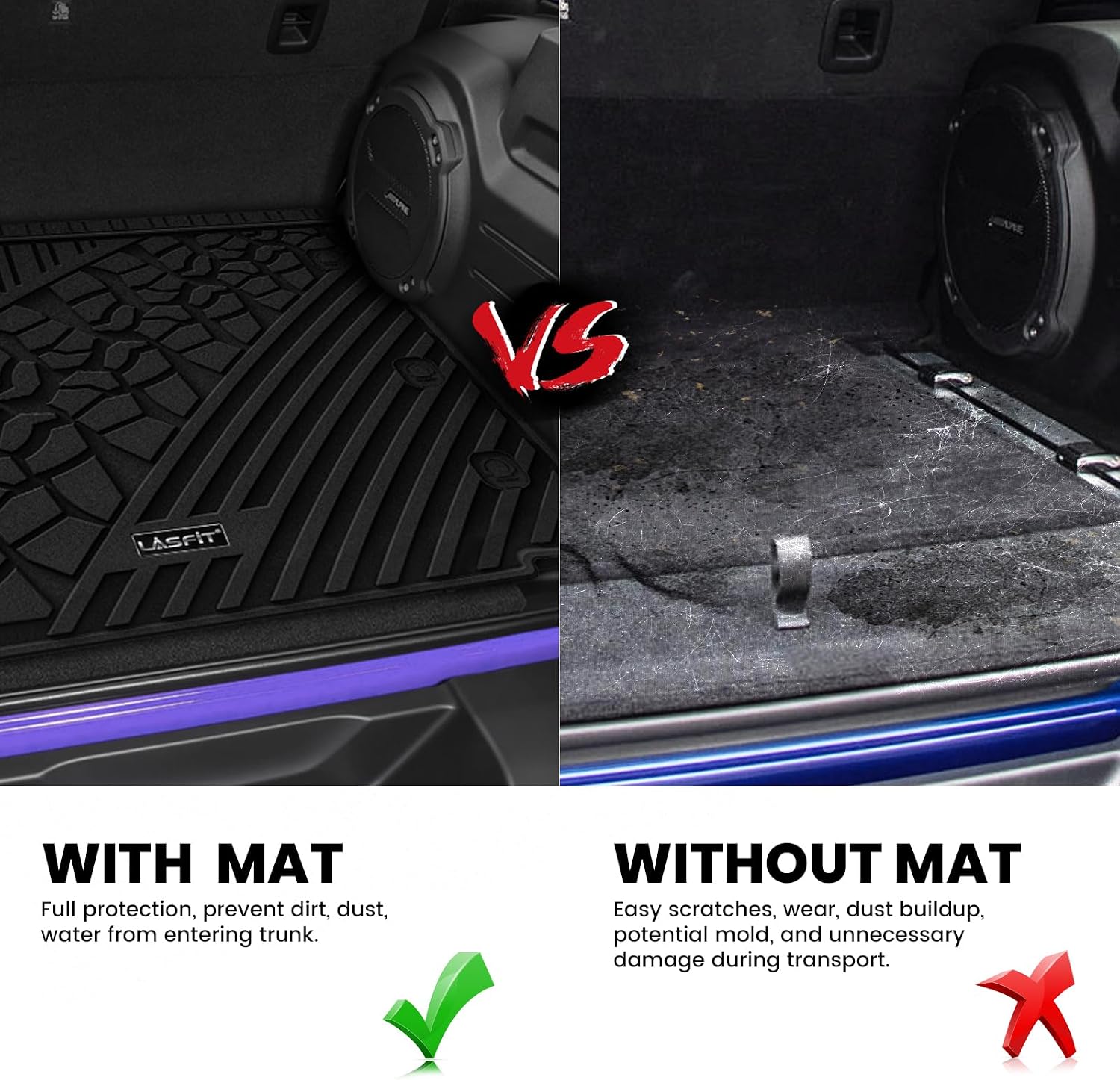 Detalle 2 de LASFIT Cargo Mat for Jeep Wrangler JL