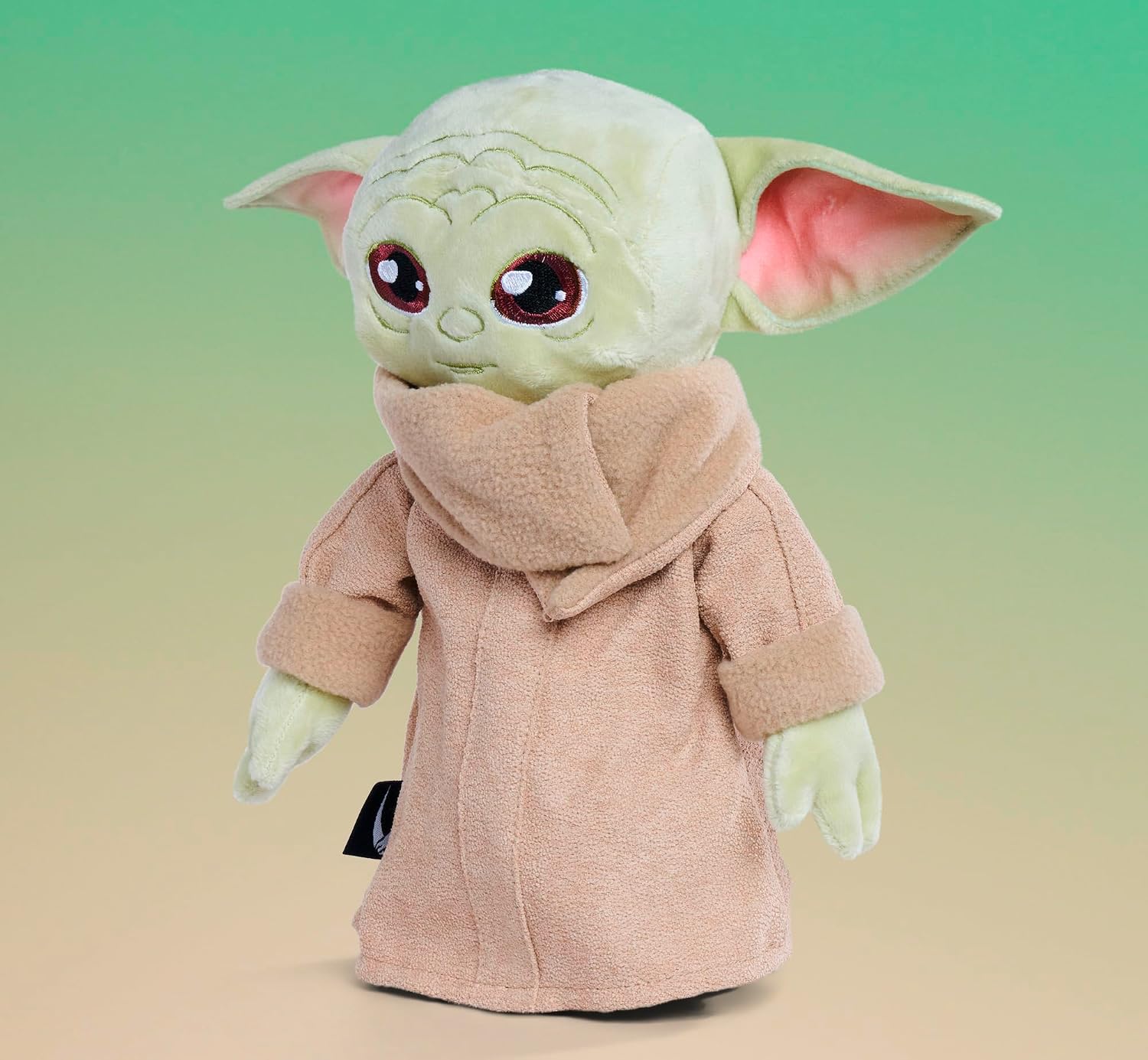 Thumbnail 2 de Simba Disney Mandalorian Grogu plyschfigur, 28 cm med brun mantel