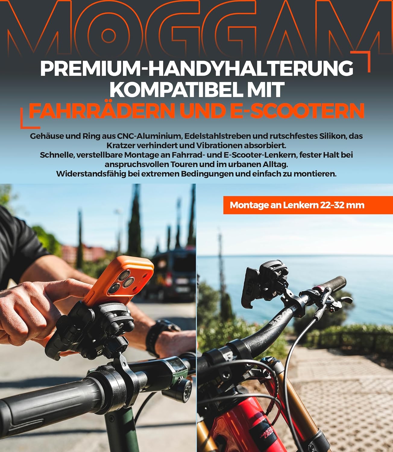 Thumbnail 6 de MOGGAM Handyhalterung Motorrad Antivibration