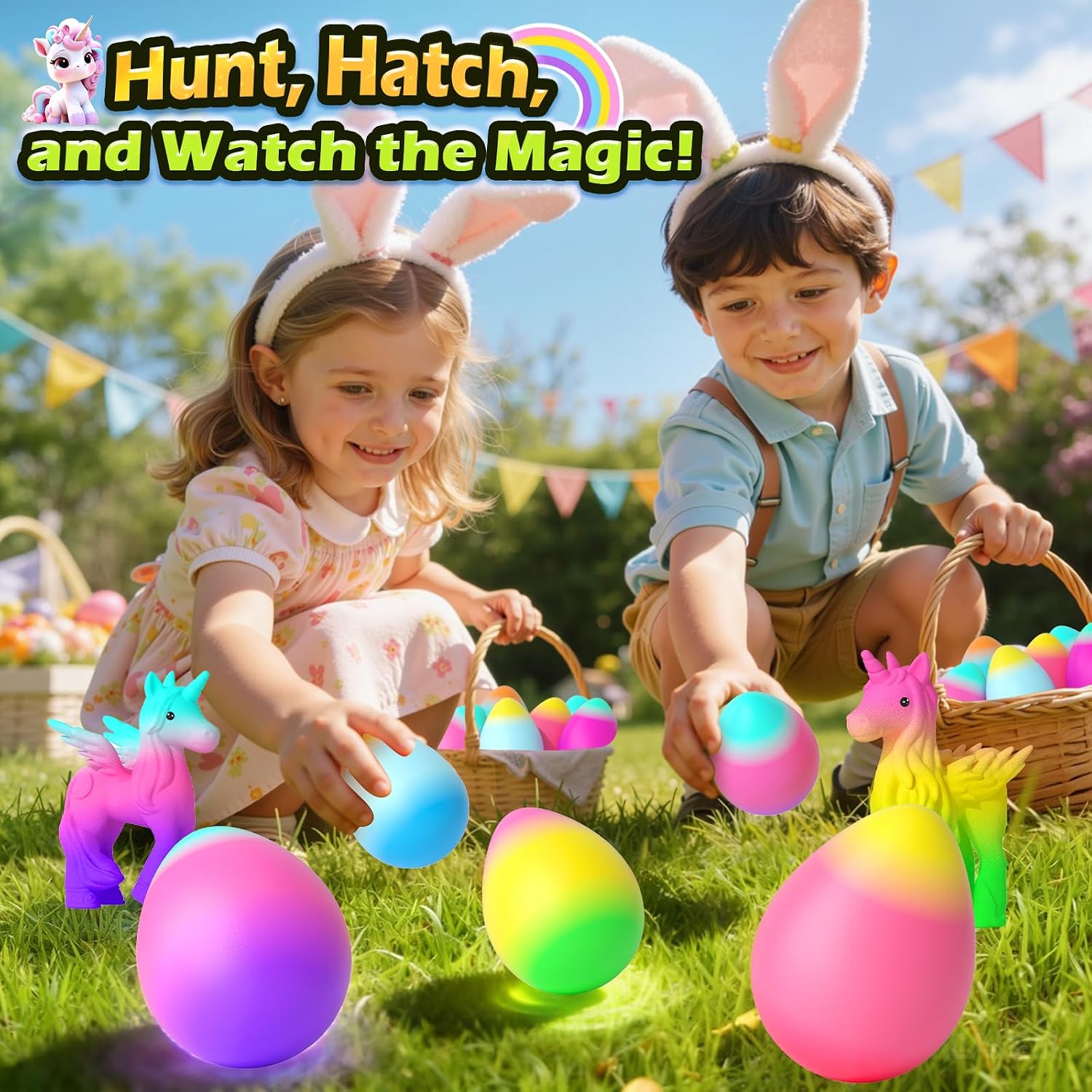 Thumbnail 4 de Unicorn Hatching Rainbow Eggs 6 Pack