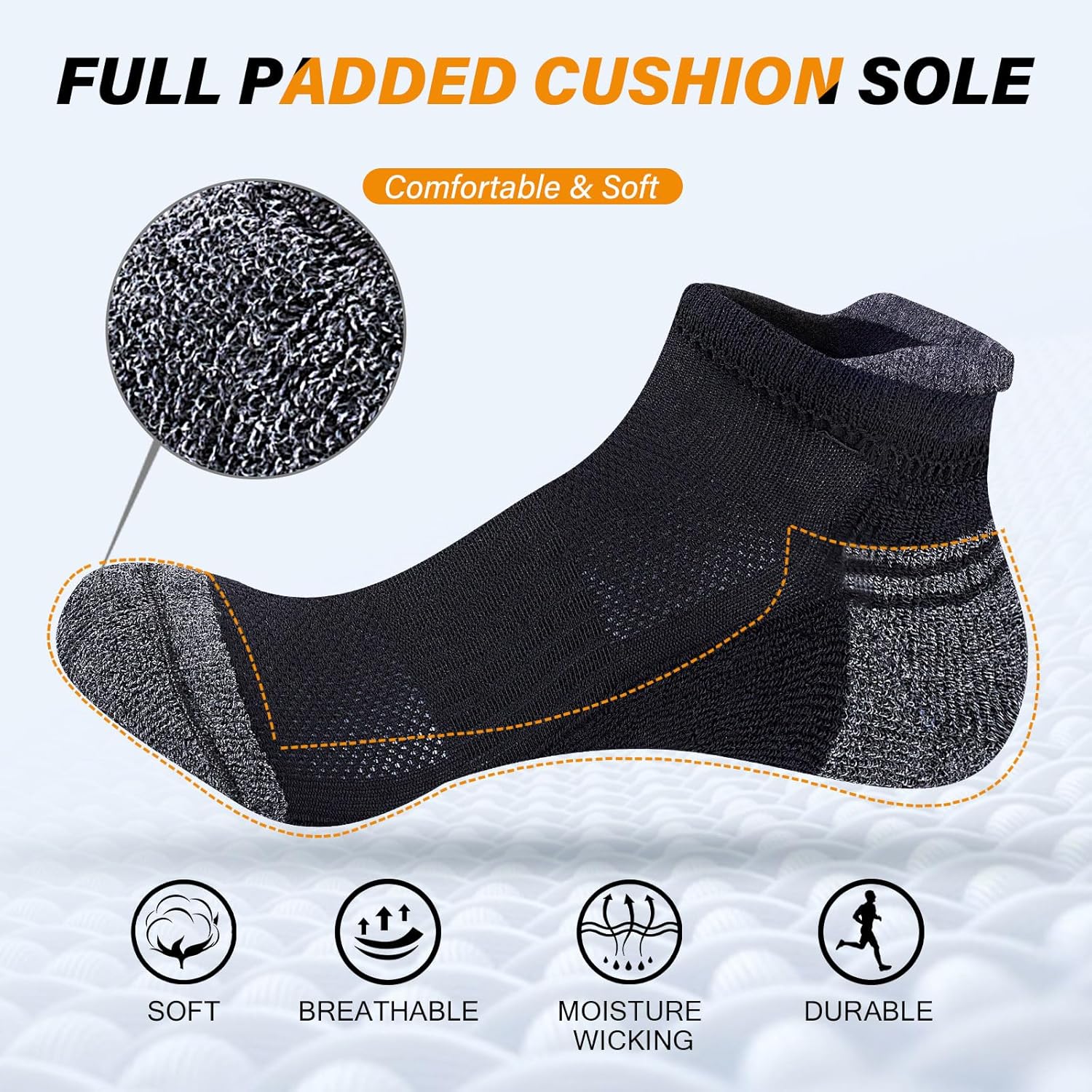 Thumbnail 4 de Niorasen 10 Pairs Cushioned Trainer Socks 10-pack