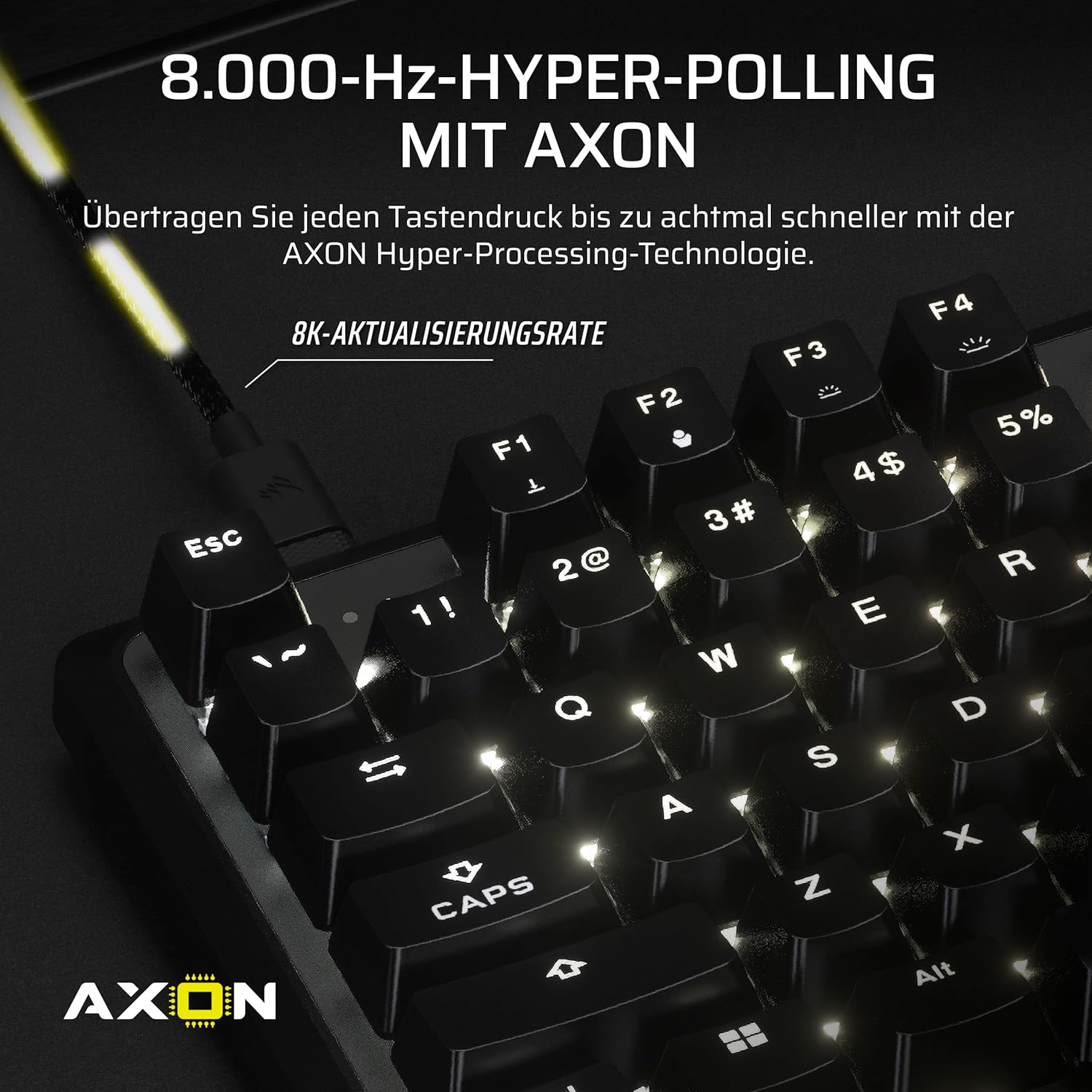 Thumbnail 5 de CORSAIR K70 PRO TKL RGB (MGX) – Mechanische Gaming-Tastatur mit Rapid Trigger, FlashTap (HW) und 8.000 Hz, QWERTZ, schwarz