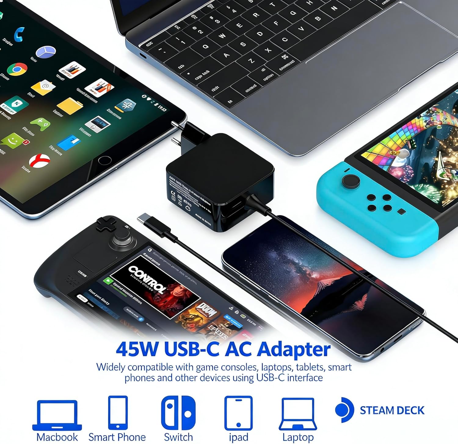 Thumbnail 3 de 45W USB‑C Ladegerät für Nintendo Switch