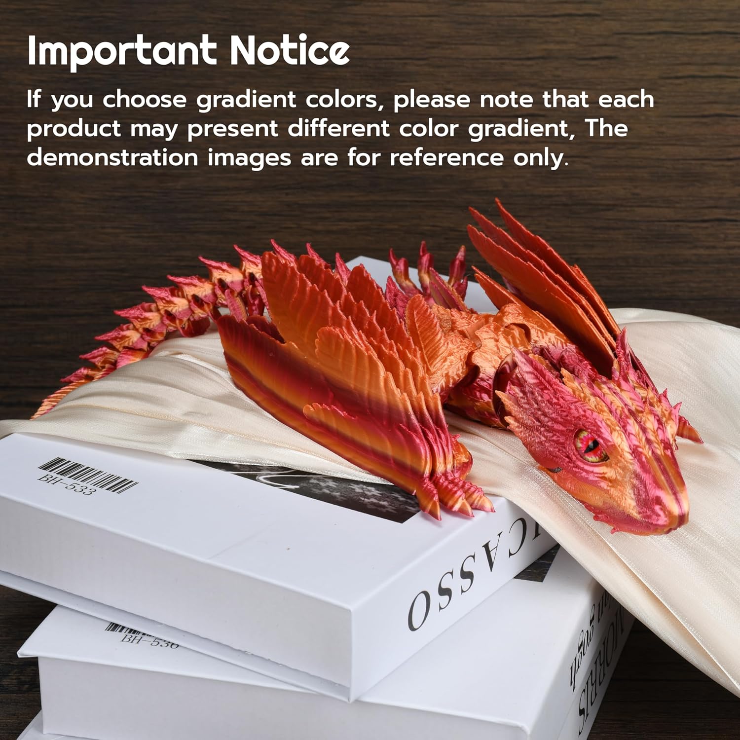 Thumbnail 6 de Guwewu Feathered Wyvern Azurewing 3D Printed Articulated Fidget Dragon