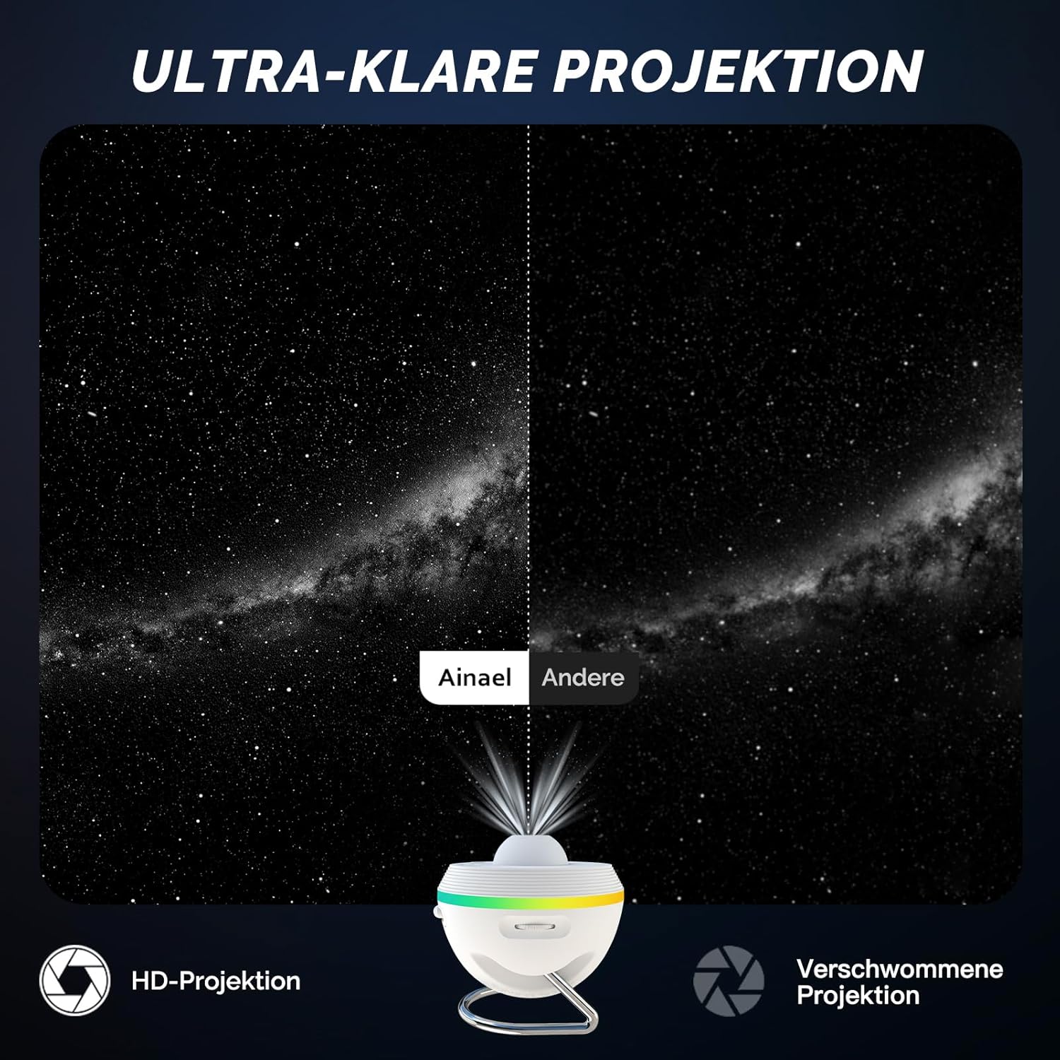 Thumbnail 1 de Ainael Sternenhimmel Projektor – Galaxy Star Planetarium