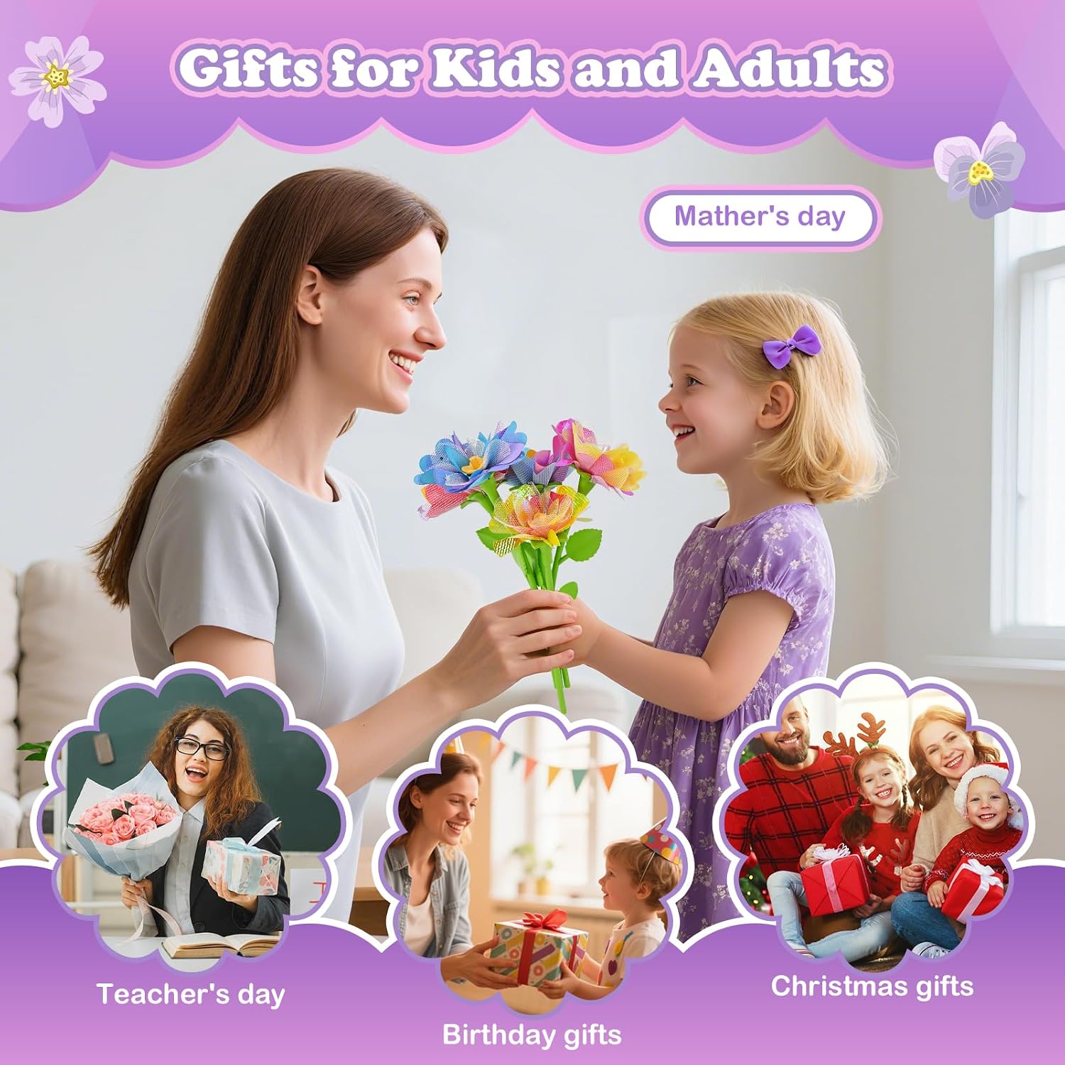 Detalle 2 de BlueSwan Craft Kits DIY Fabric Flowers kit ๐จ