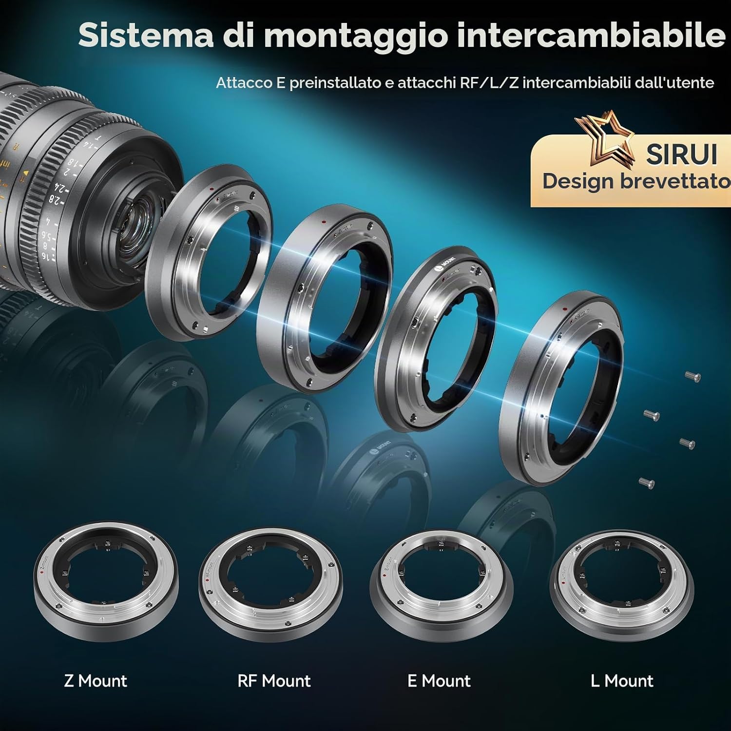 Thumbnail 2 de SIRUI VP-1 Vision Prime 1 T1.4 Full Frame Cine - Obiettivo cinema 35 mm con attacco E e attacchi intercambiabili