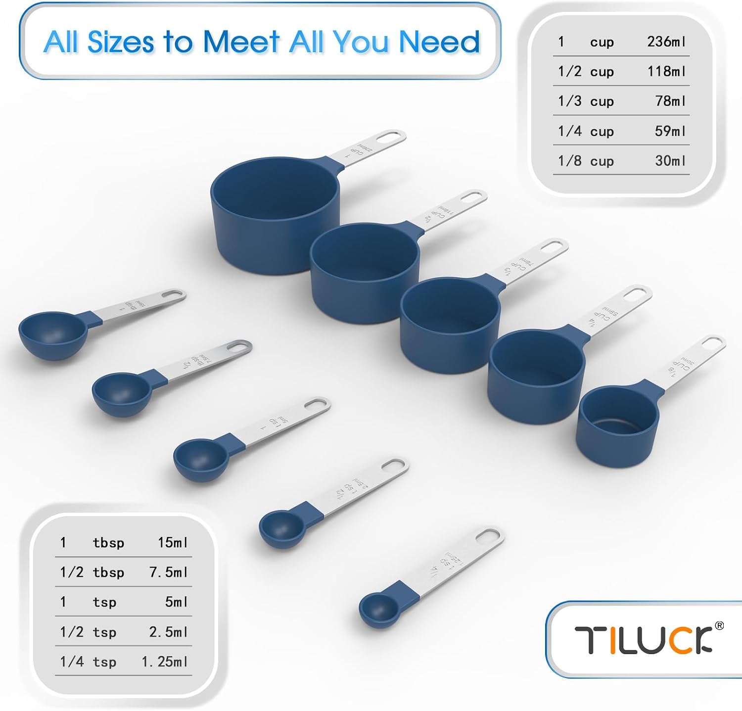 Thumbnail 2 de TILUCK 10-Piece Measuring Cups & Spoons Set