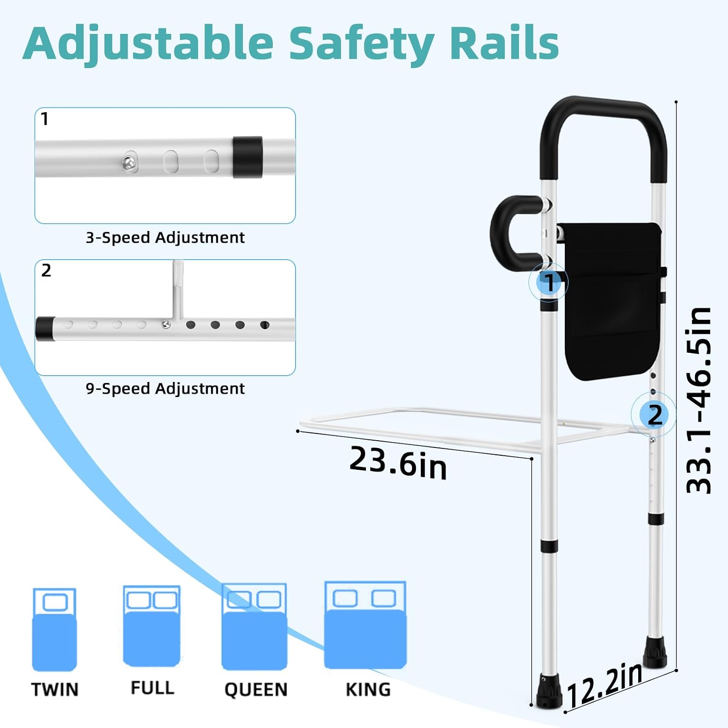 Detalle de Bed Rails for Elderly Safety ⚙