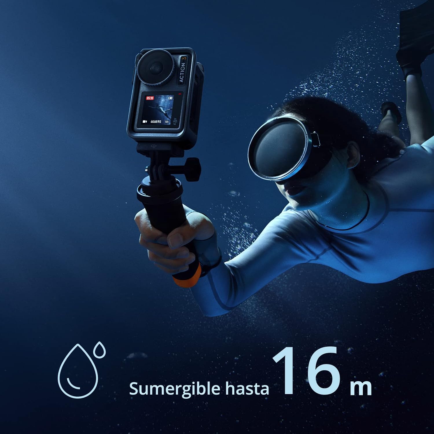 Detalle de DJI Pack Estándar Osmo Action 3: Cámara de acción 4K con doble pantalla, HorizonSteady y sumergible a 16 m