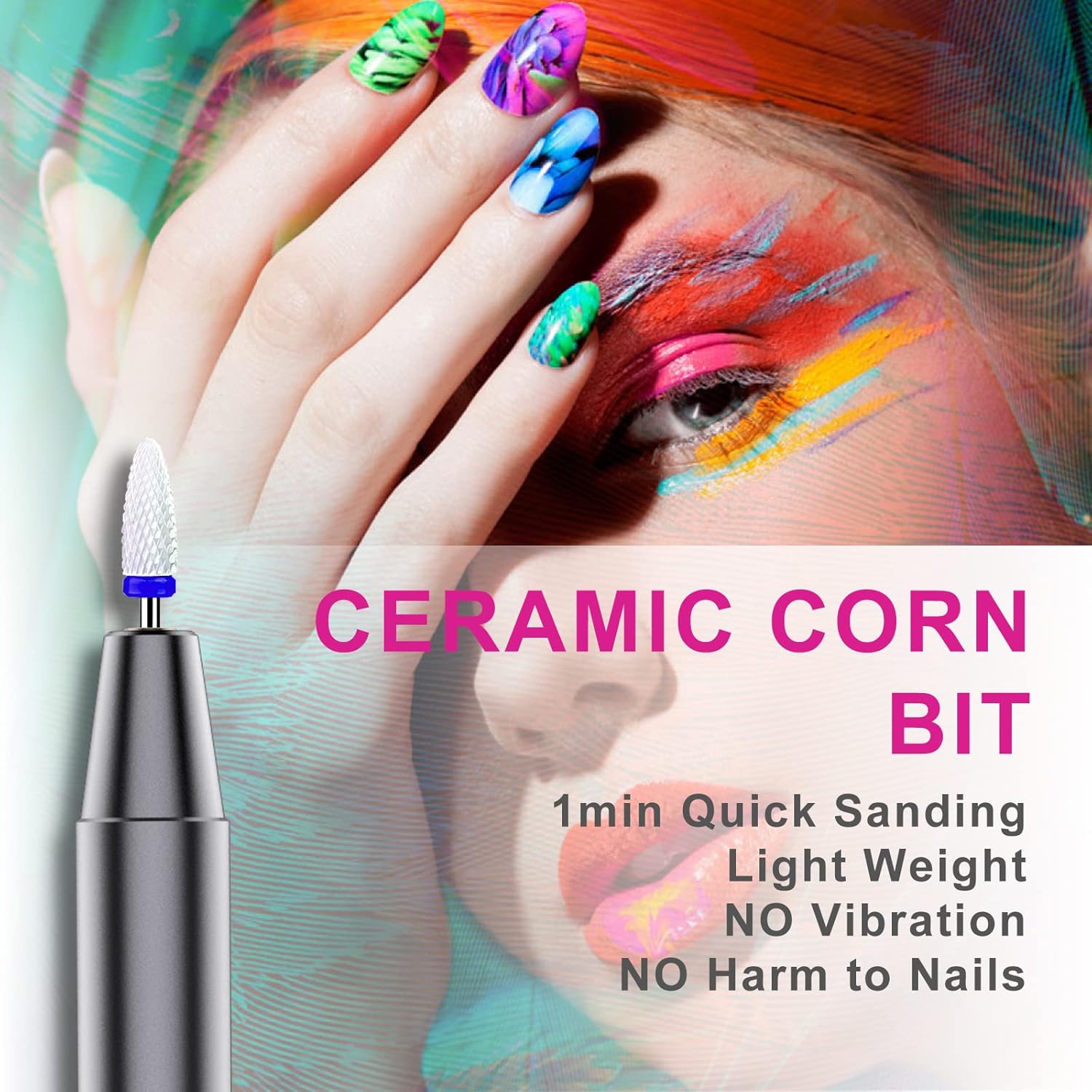 Thumbnail 2 de Xoali Nagelfräser ND-02 – 12-in-1 Elektrische Nagelfeile für Gel, Acryl & Pediküre (25.000 U/min) – Sternengrau