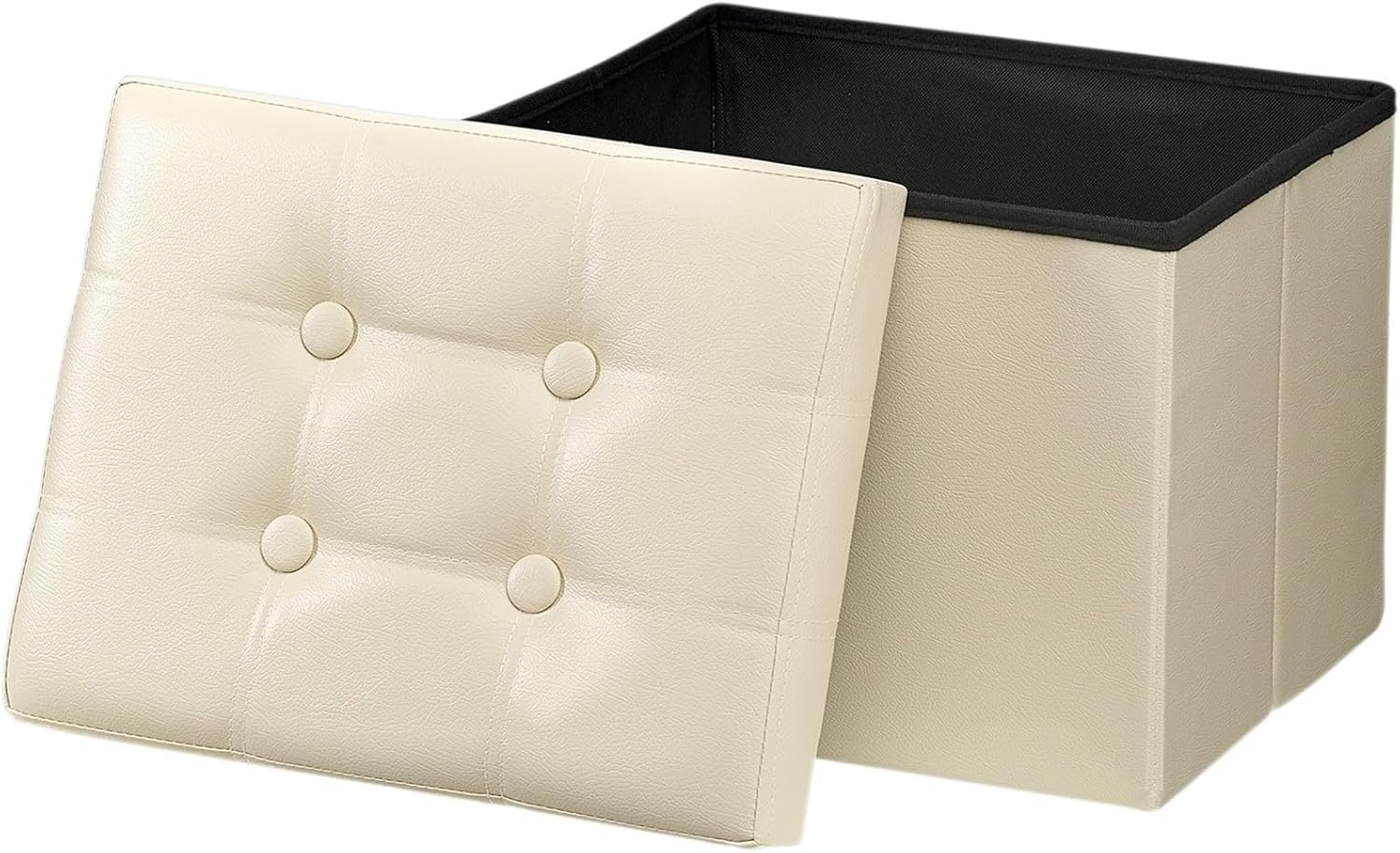 Detalle de Bsketa Storage Ottoman Bench, 17-inch