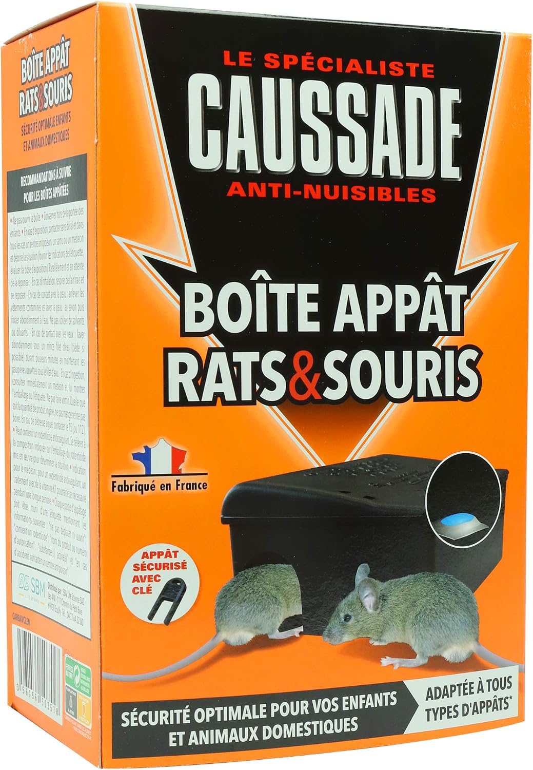 Detalle de CAUSSADE Boîte Pour Appât Rats & Souris