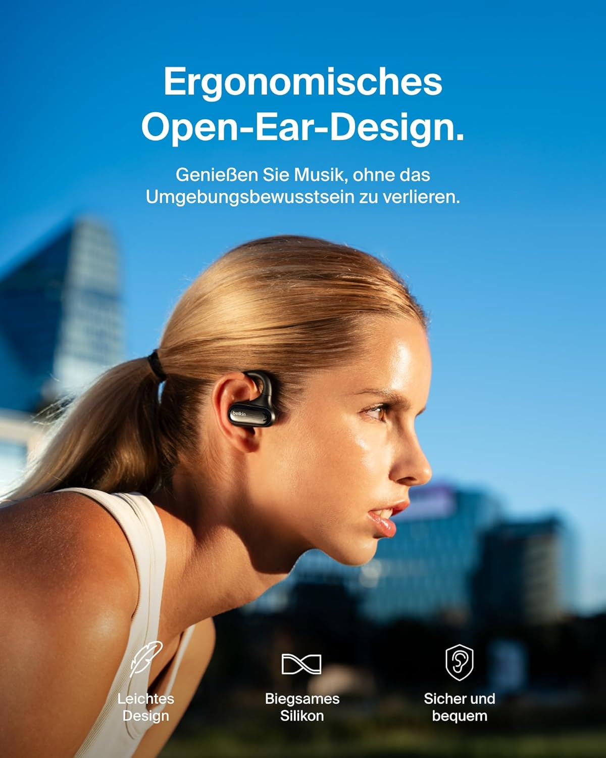 Thumbnail 1 de Belkin SoundForm ClearFit Open-Ear Kopfhörer IPX5