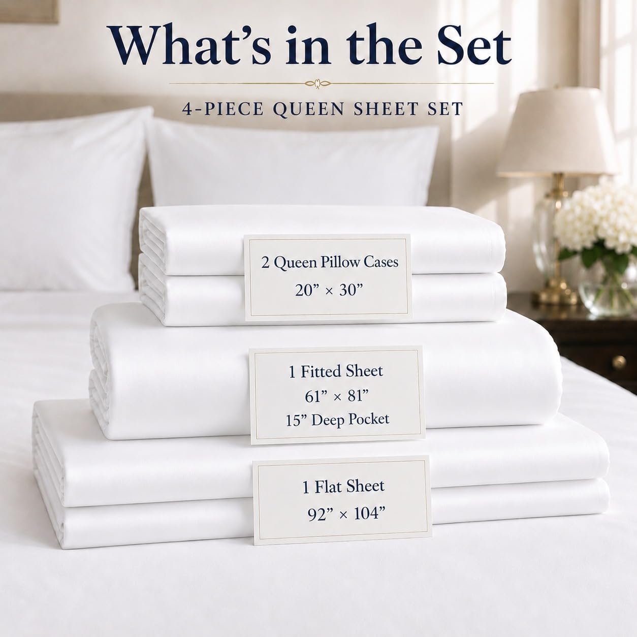 Thumbnail 2 de Egyptian Cotton Sheets, Queen Size, 800 TC