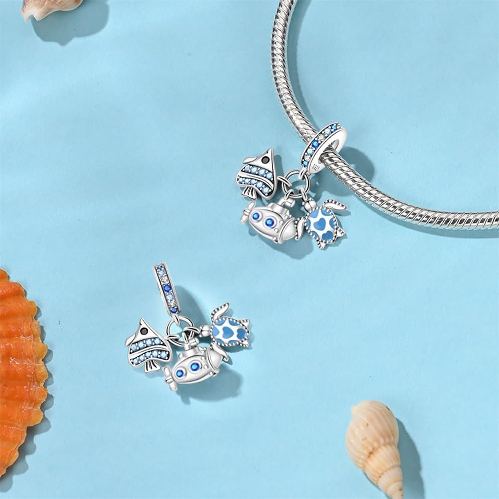 Thumbnail 1 de Pandach Damen Charm-Anhänger aus 925 Sterling Silber mit Zirkonia für Armband & Halskette (europäisch kompatibel)