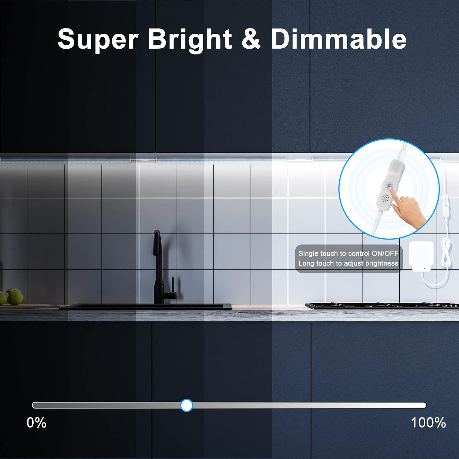 Thumbnail 2 de maylit 6 Pack 6000K 12-Inch Under-Cabinet LED Lights, Ultra-Thin and Dimmable