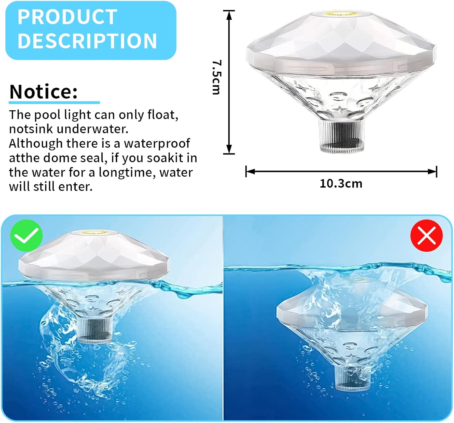 Detalle 2 de Floating Disco Light 7 Modes