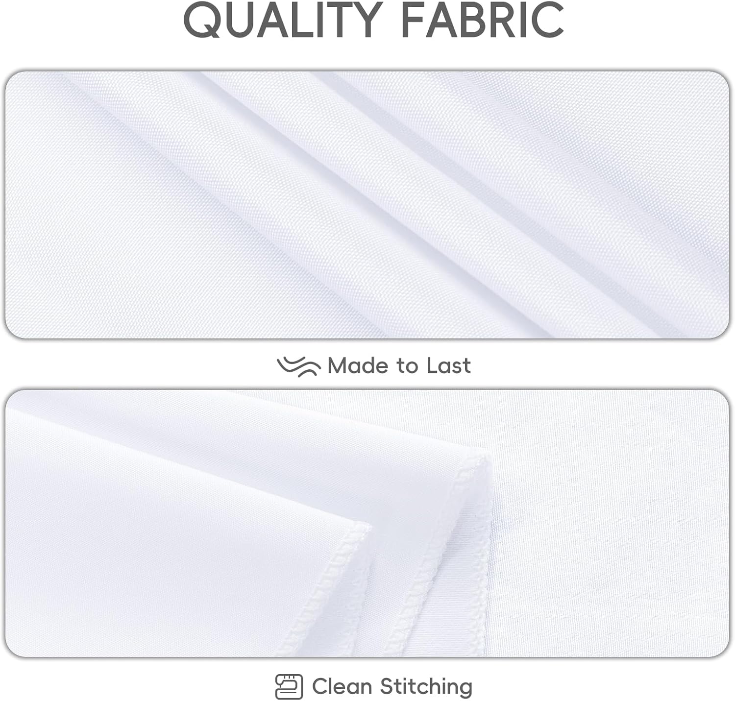 Thumbnail 4 de RestfulGlow 8-Pack 108-Inch White Round Tablecloth (Washable Polyester) for Round Tables