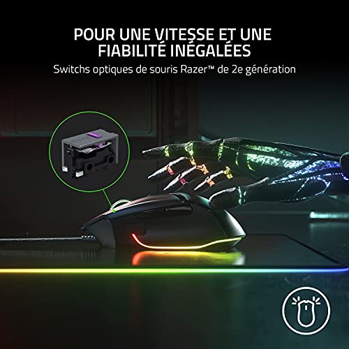 Detalle 2 de Razer Basilisk V3, souris gaming filaire avec 11 boutons et capteur Focus+ 26 000 DPI