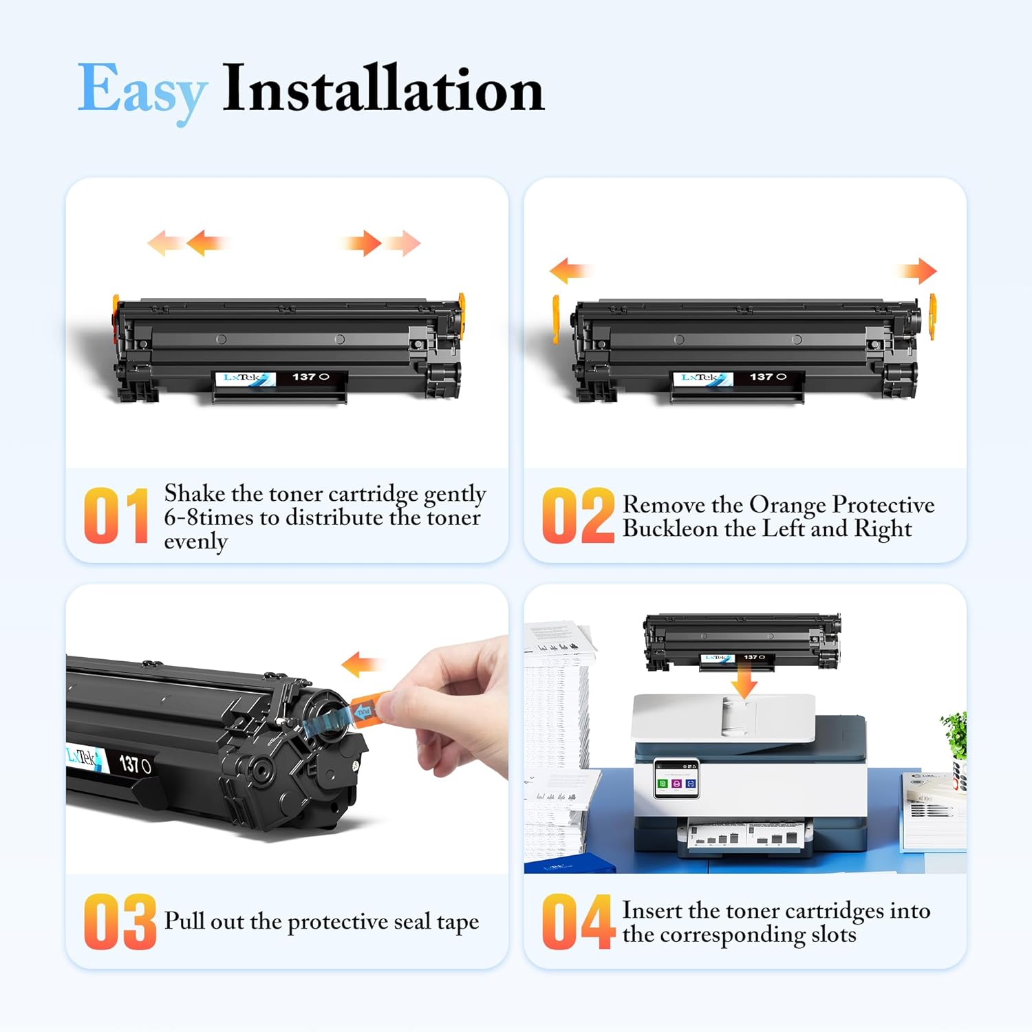 Detalle de LxTek Cartridge 137 9435B001AA Black Toner, 2-Pack for Canon imageCLASS Printers
