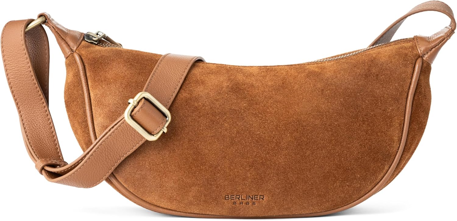 Detalle de Berliner Bags Sac à main porté épaule femme Luna en suède