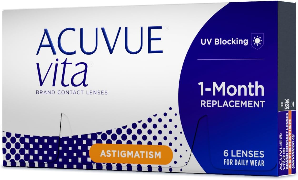 Thumbnail 2 de ACUVUE Vita for Astigmatism Monatslinsen – 6er-Pack, BC 8,6 | DIA 14,5 | CYL -2,25 | Achse 80 | Dioptrien -0,25