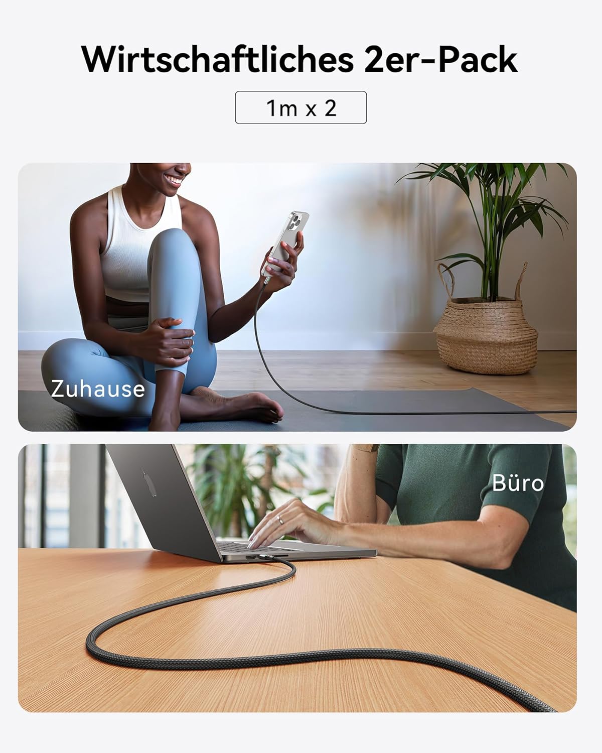 Thumbnail 6 de INIU 240W USB-C Kabel 2er Set