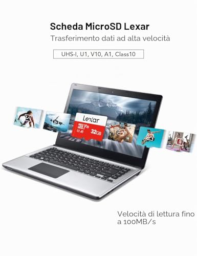 Thumbnail 1 de Lexar Scheda Micro SD 32 GB 2 Pack – UHS-I, A1, U1, V10, fino a 100 MB/s (+ adattatore SD)