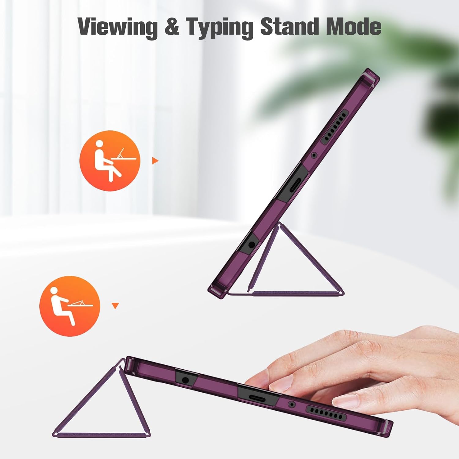 Thumbnail 2 de FINTIE Case for Samsung Galaxy Tab A11 8.7" / A9 8.7" (2023‑2025) - Ultra Thin Protective Case with Translucent Back, Dark Purple