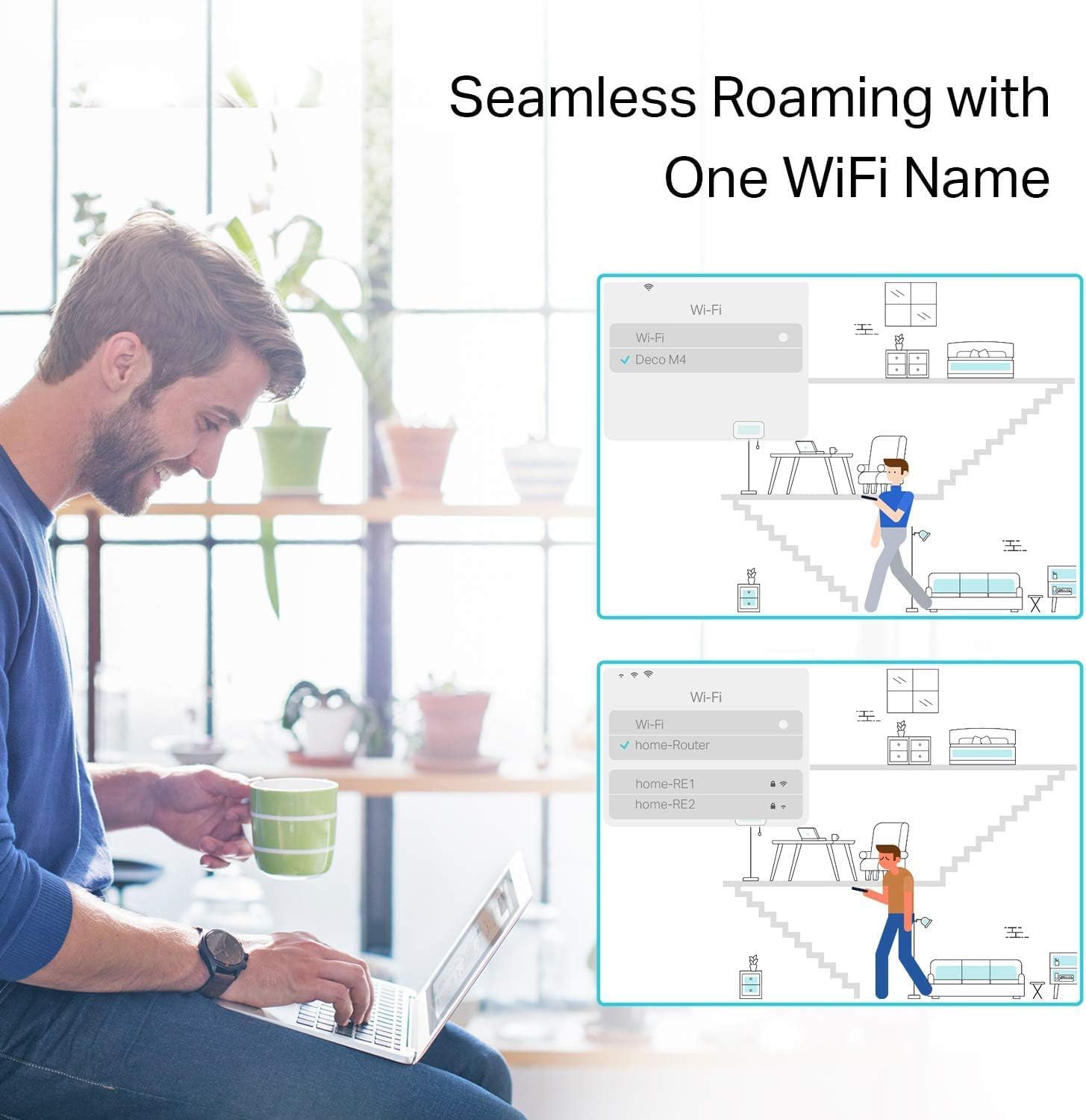 Detalle 2 de TP-Link Deco S4 Whole Home Mesh WiFi System (Deco S4 2-Pack) — AC1900, up to 3,800 sq. ft. coverage