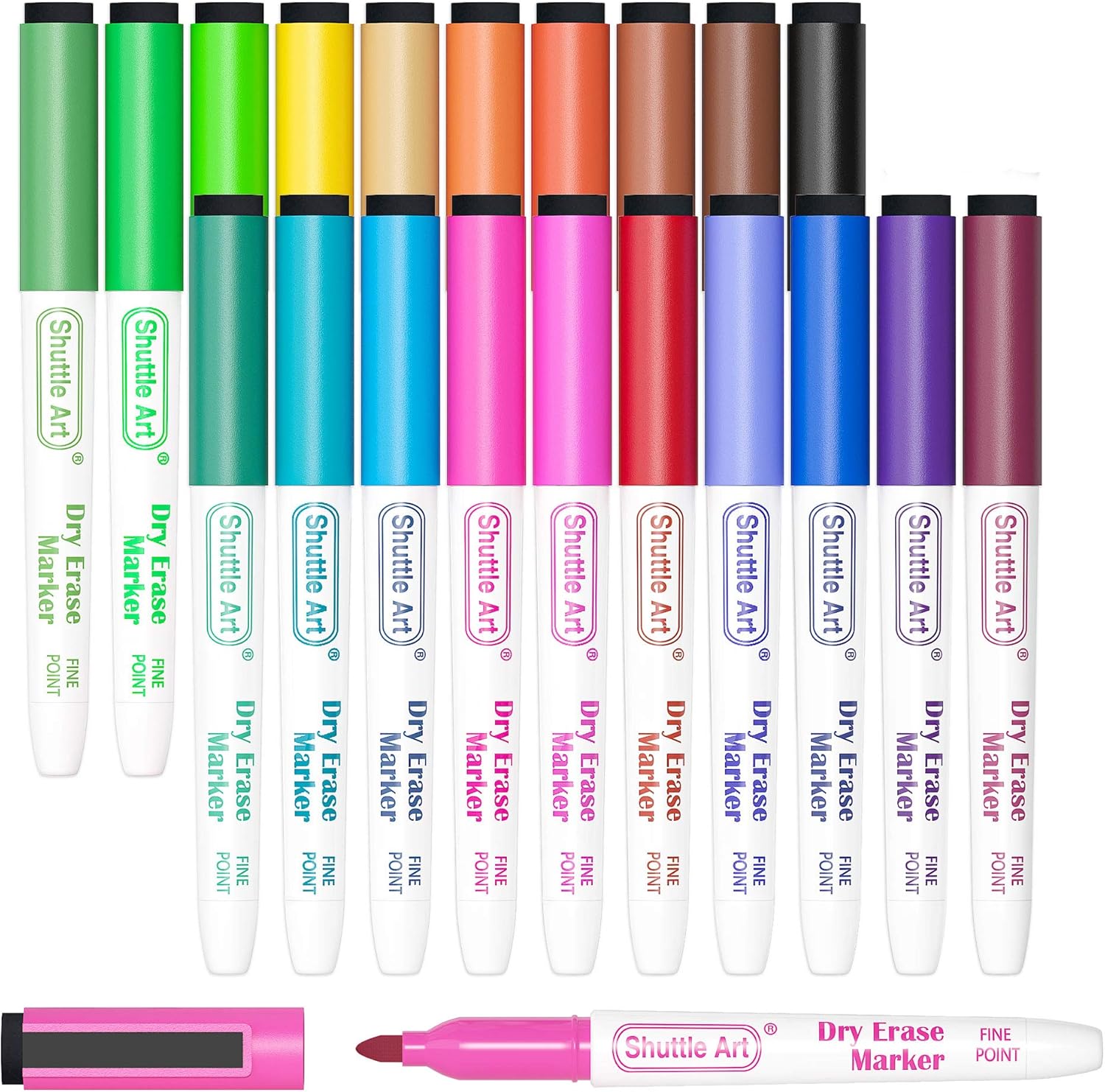 Shuttle Art Magnetic Dry Erase Markers 20-Color Set
