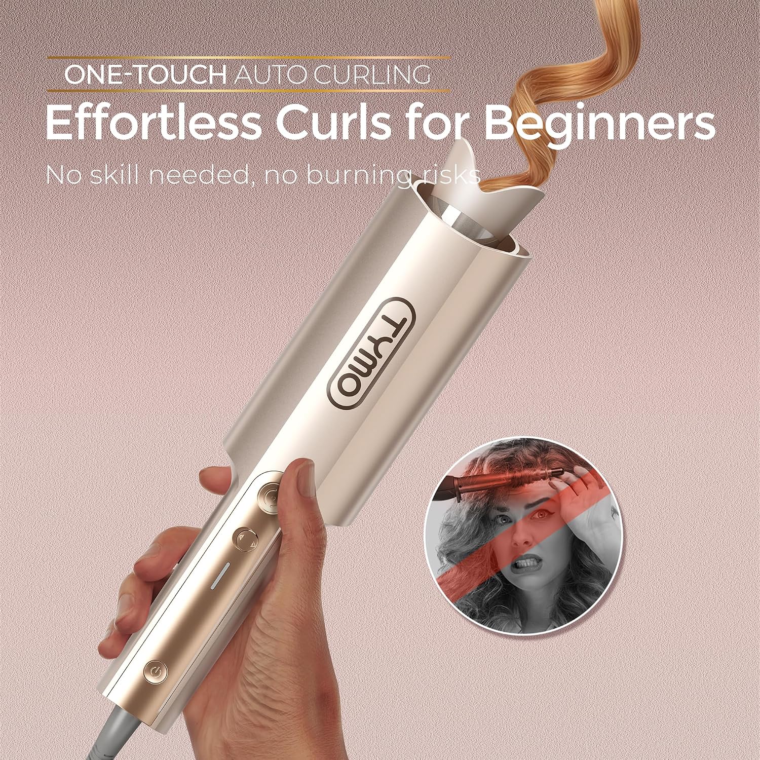 Thumbnail 1 de TYMO HC509GX Automatic Curling Iron, 1.5-Inch Long Barrel, Dual Heaters