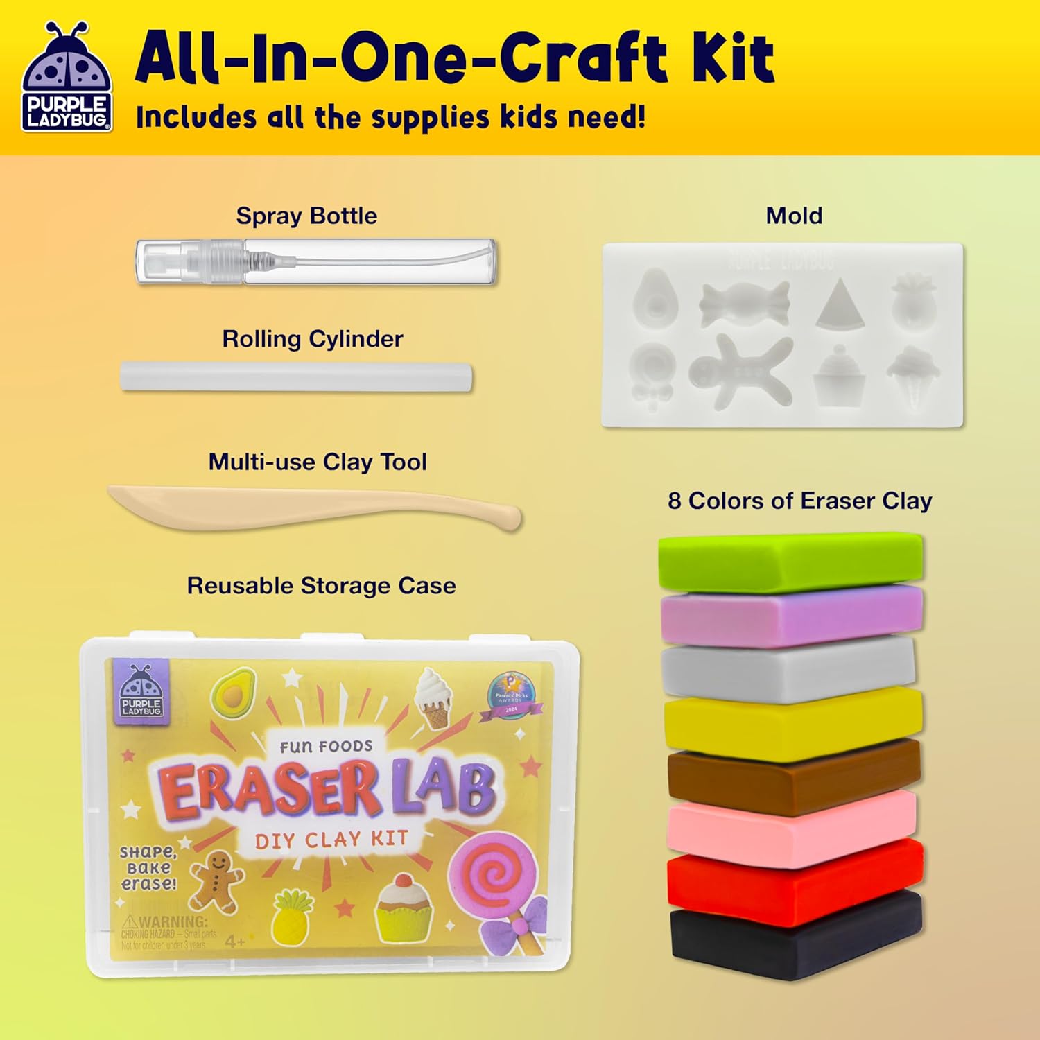Thumbnail 1 de Eraser Lab Make Your Own Erasers for Kids – Fun Food Theme DIY Kit