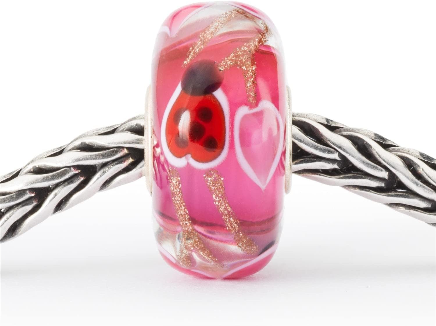 Detalle 2 de Trollbeads Liebe und Geborgenheit Glasbead TGLBE-20368 – Symbolik für Zuneigung in deiner Trollbeads-Kette