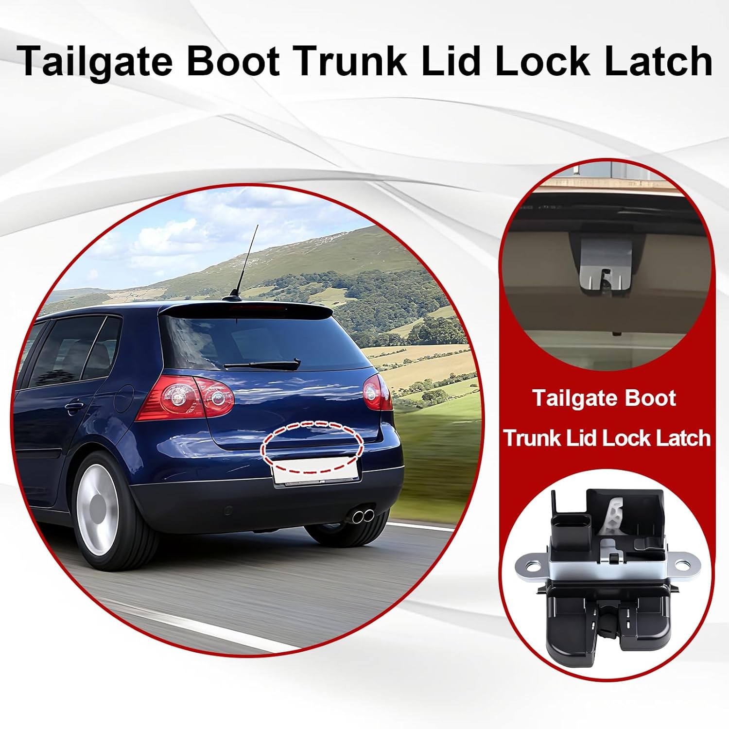 Thumbnail 2 de ERMWALR Tailgate Lock for VW and Seat Skoda Group – OEM-Style Trunk Latch Actuator 5M0827505E / 1K6827505A