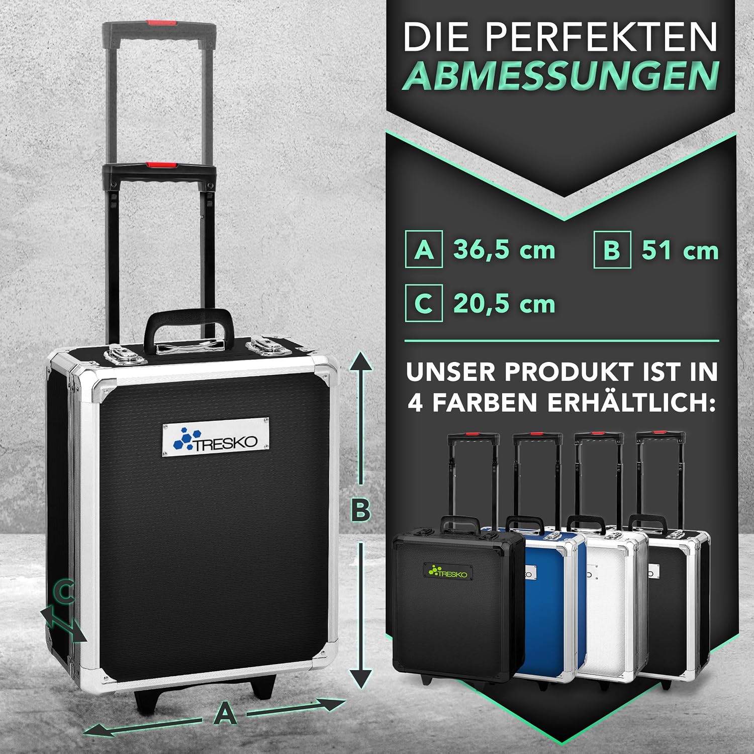 Thumbnail 4 de TRESKO Werkzeugkoffer 1400-teilig mit Trolley & Chrom-Vanadium-Stahl (silber)