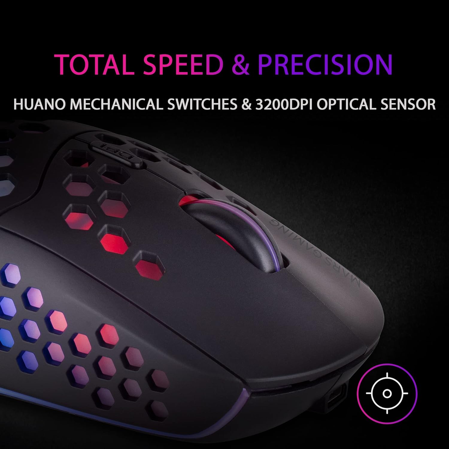 Thumbnail 4 de Mars Gaming MMW3, souris gaming sans fil ultralégère 79 g avec RGB Flow