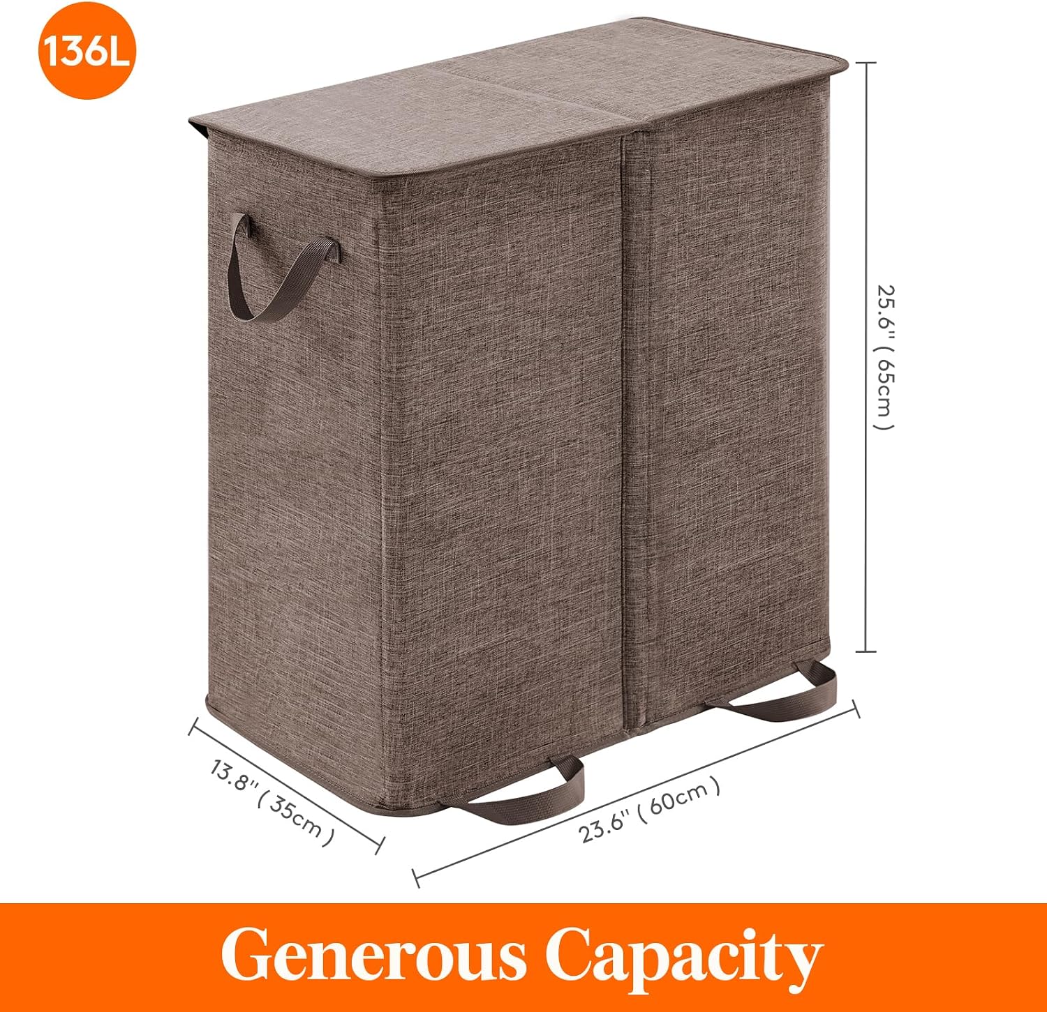 Detalle de Lifewit Double Laundry Hamper 136L
