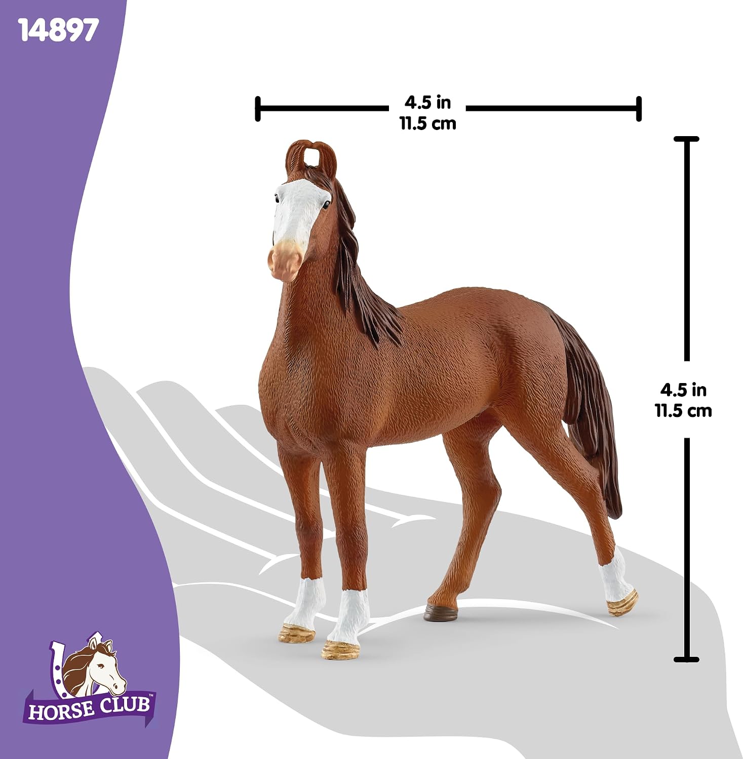Detalle de SCHLEICH Horse Club Marwari-Stute 14897 – detailgetreues Pferdespielzeug für Kinder ab 5 Jahren