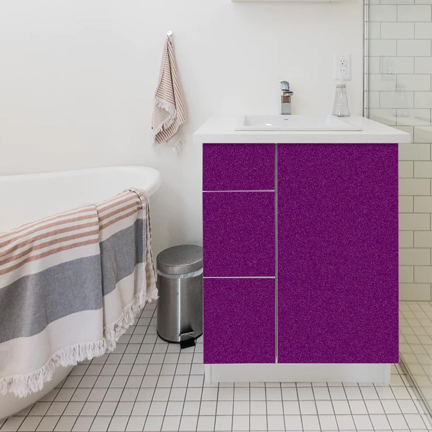 Thumbnail 3 de Hode Papier Adhesif pour Meuble Violet Brillant 40x300 cm – Vinyle autocollant ultra-brillant pour meubles et murs