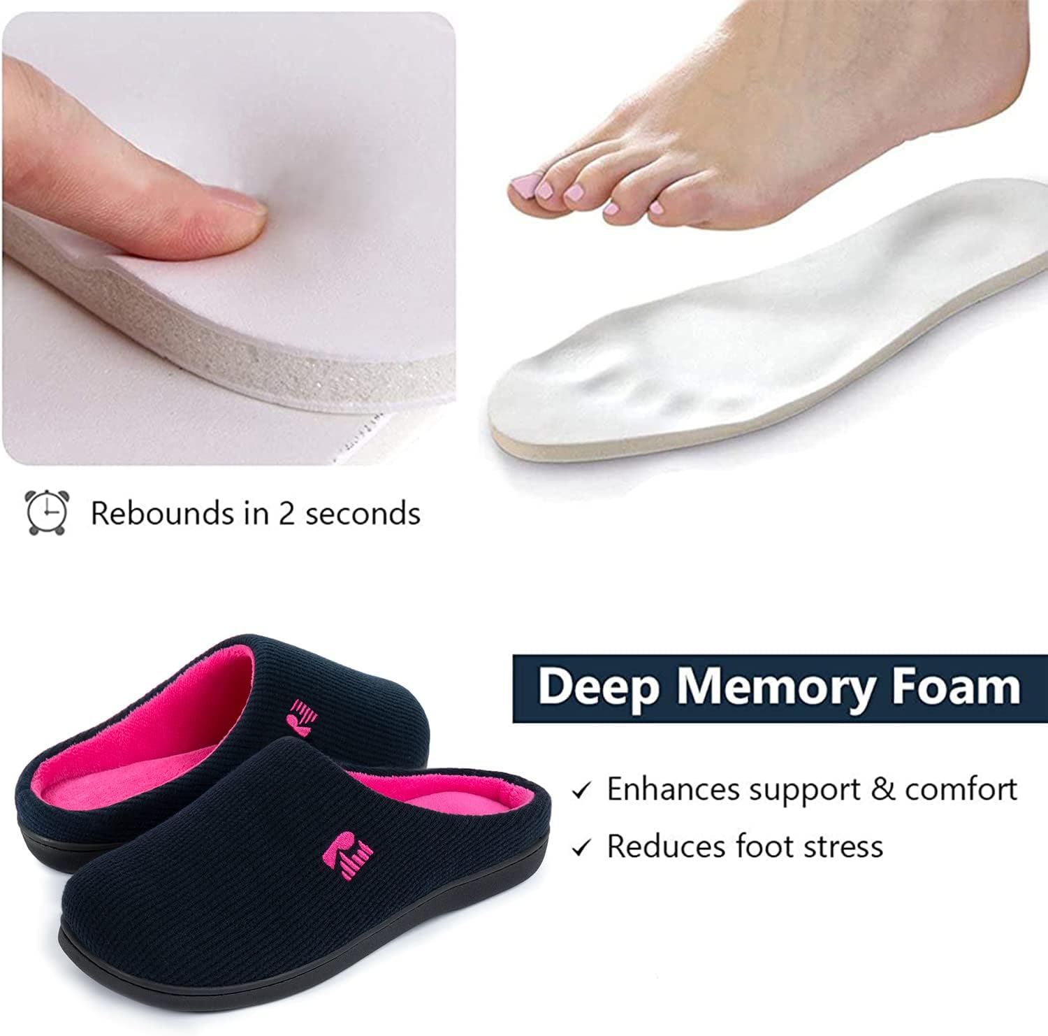 Thumbnail 5 de RockDove Women's Original Two-Tone Memory Foam Slipper