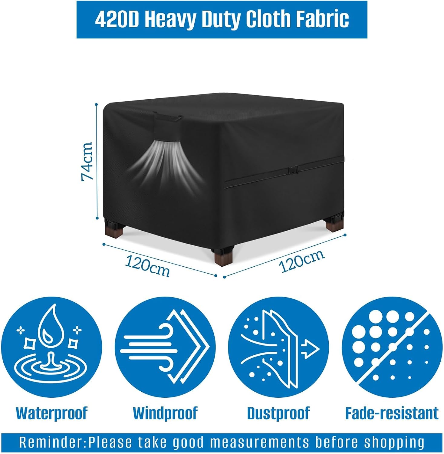 Detalle 2 de SIRUITON Cube Garden Cover 120x120