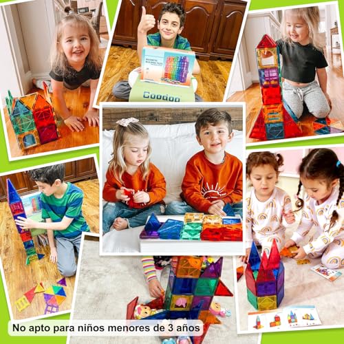 Detalle de Bloques Magnéticos de Construcción Coodoo: juego educativo Montessori para niños de 3 a 4 años